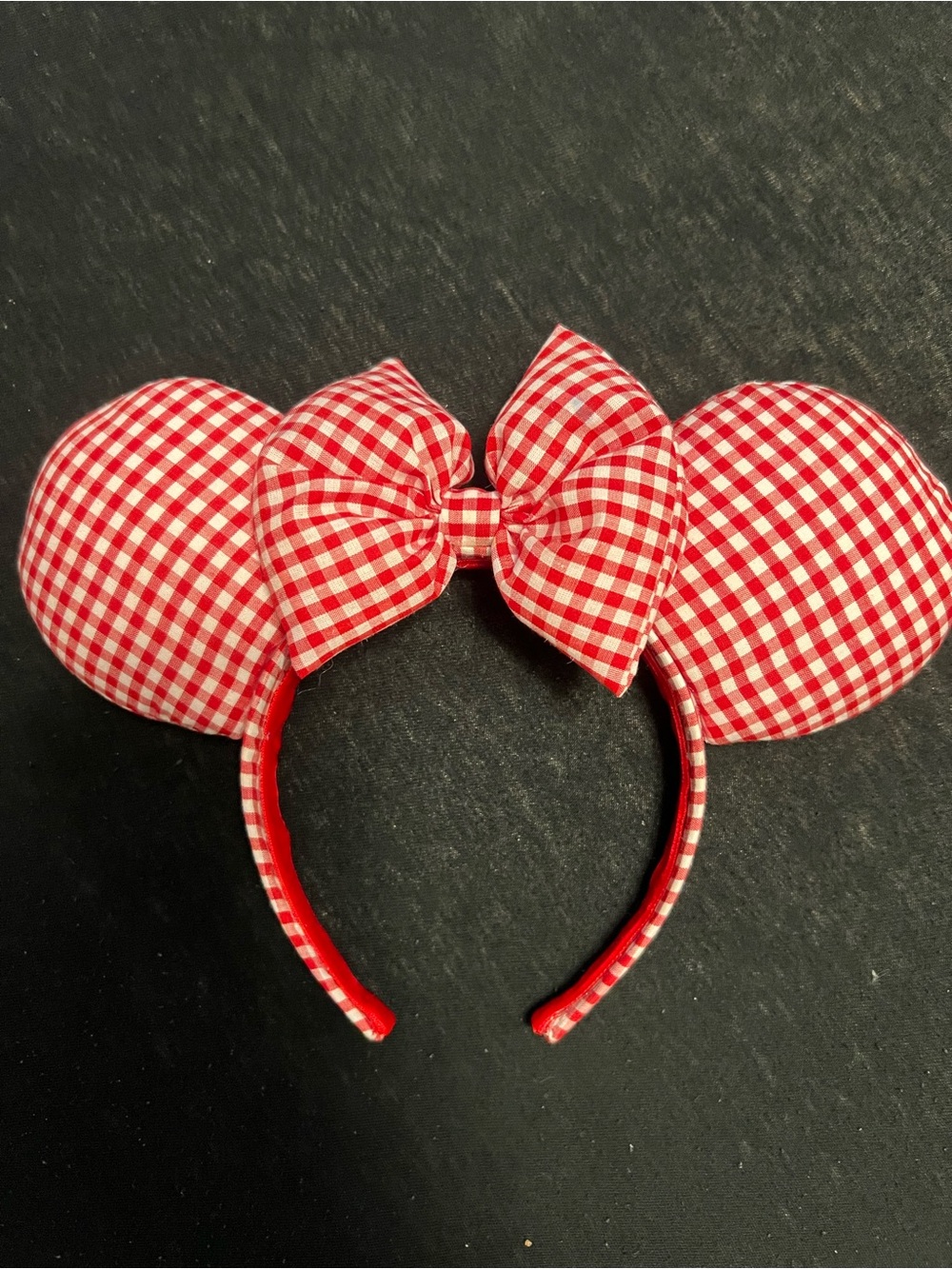 Red Gingham Minnie Mouse Ears